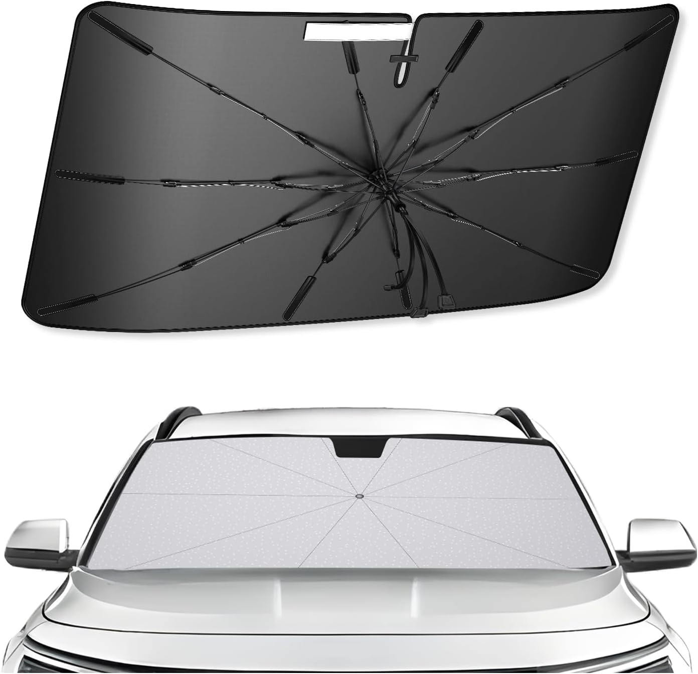 SXCY for 2023 2024 2025 Kia NIRO Windshield Umbrella Sunshade [Easier Foldable] for 2025 Kia NIRO Accessories 2025 NIRO Sunshade Umbrella for 2025 NIRO Windshield Sun Shade Umbrella