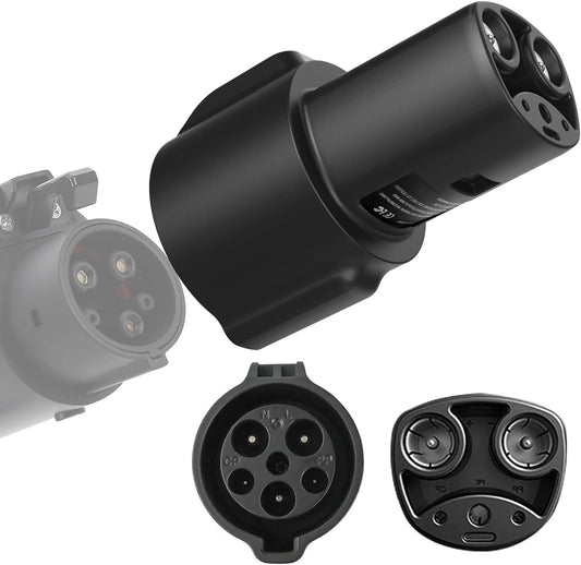 J1772 to Tesla Charging Adapter, 80A/250V Fast Charging, Compatible with Tesla Model 3/Y/S/X/Cybertruck, SAE J1772 EV Adapter for Tesla Cars Only, Easy Setup and Safety Certified