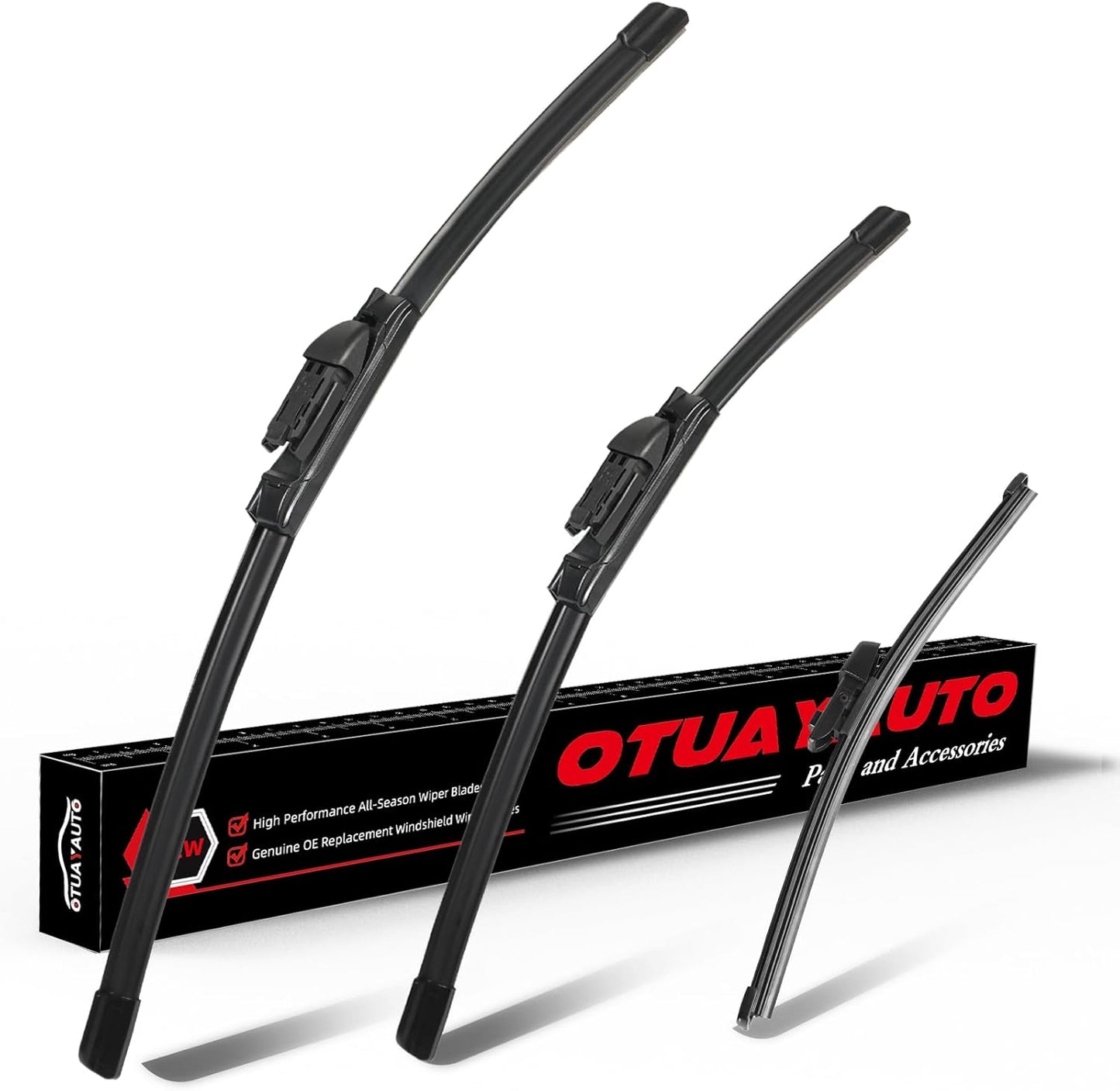 OTUAYAUTO Windshield Wiper Blades - Replacement for Volkswagen VW Tiguan 2018-2025, Front and Rear Wipers Set, Top Lock - 25"+22"+15" (Pack of 3)