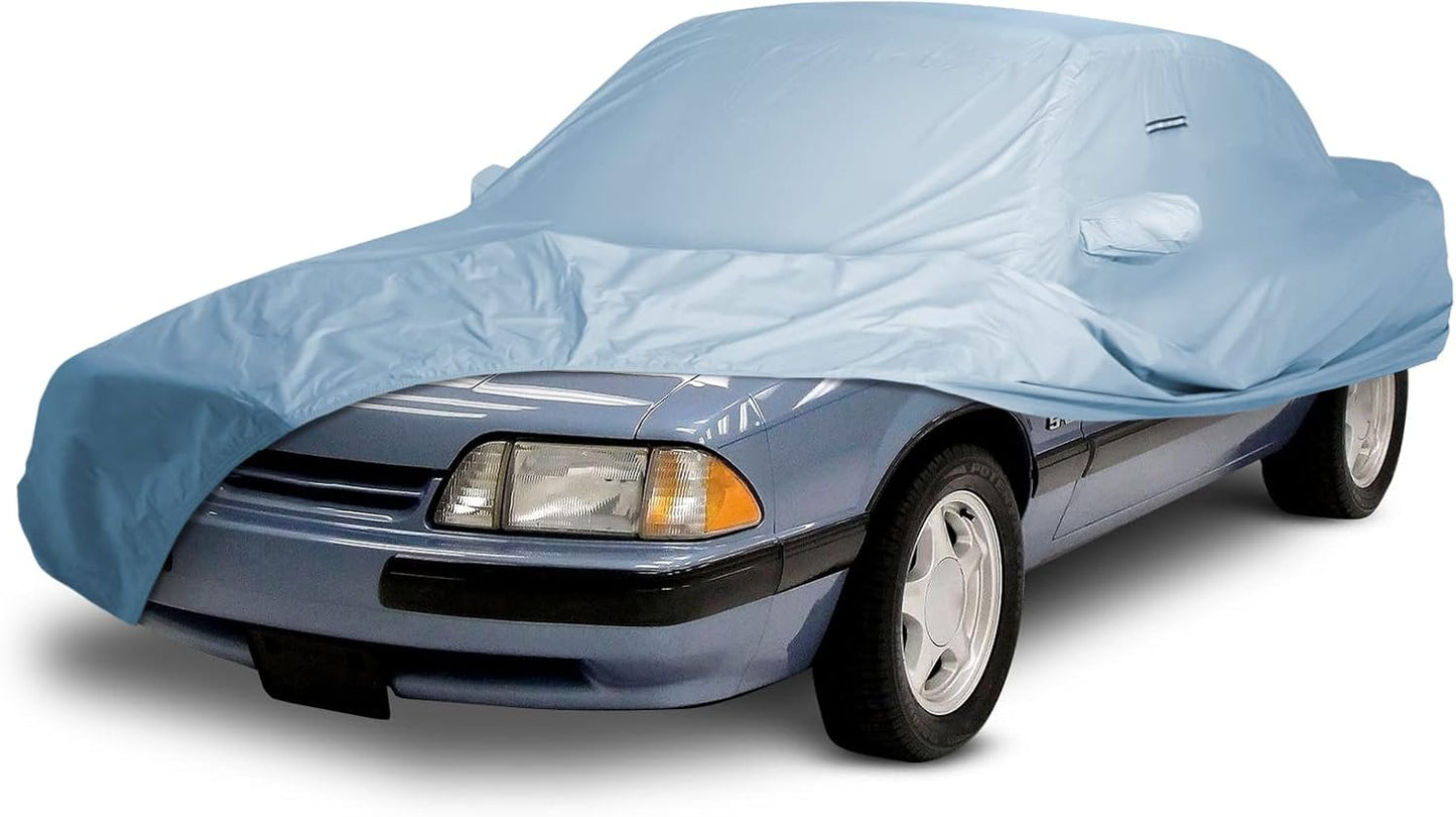 iCarCover Custom Car Cover Compatible with Mustang 1979-2004, Waterproof All-Weather Rain Snow UV Sun Protector Full Exterior Indoor Outdoor Car Covers, 1-Tone (Solid Gray)