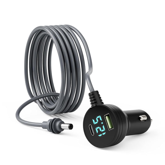 Starlink Mini Car Adapter 3M/10FT, Starlink Cable Car Charger 12V-24V, Starlink Mini Cigarette Lighter Adapter with Digital Display, Built-in Protections Starlink Accessories