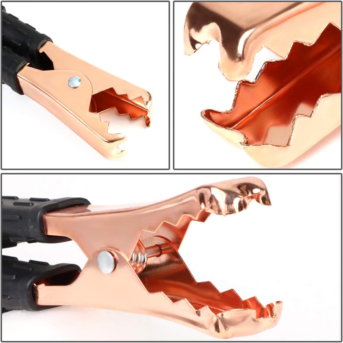 Auto Dynasty Heavy Duty 12Ft 8Gauge Booster Cable Power Jumper 250AMP Emergency Battery Start Car/Motorcycle