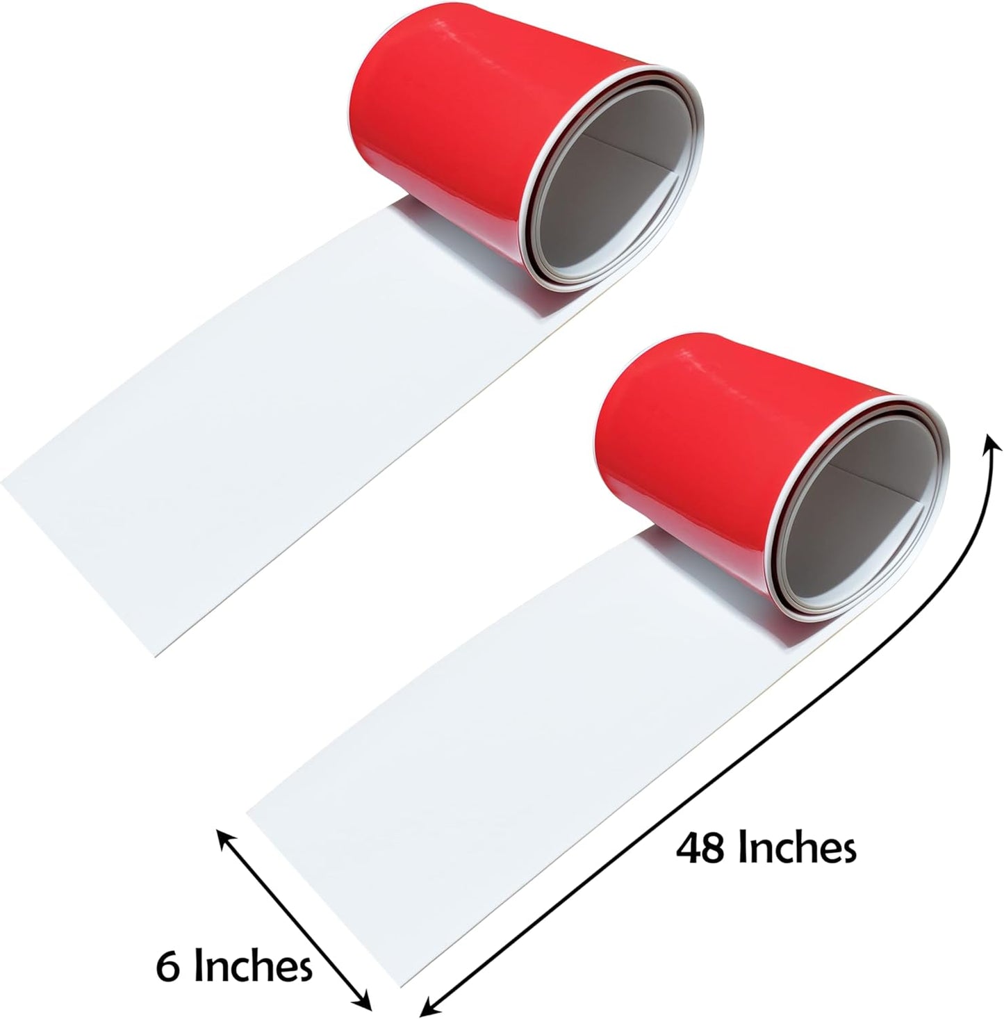 Rubber Bond Garage Wall Protectors - 6x48 Inches Strong Self-Adhesive Rubber Bumper Protectors for Garage Walls - Anti-Scratch and Waterproof Garage Wall Protector for Car Doors (White, 2 Pack)
