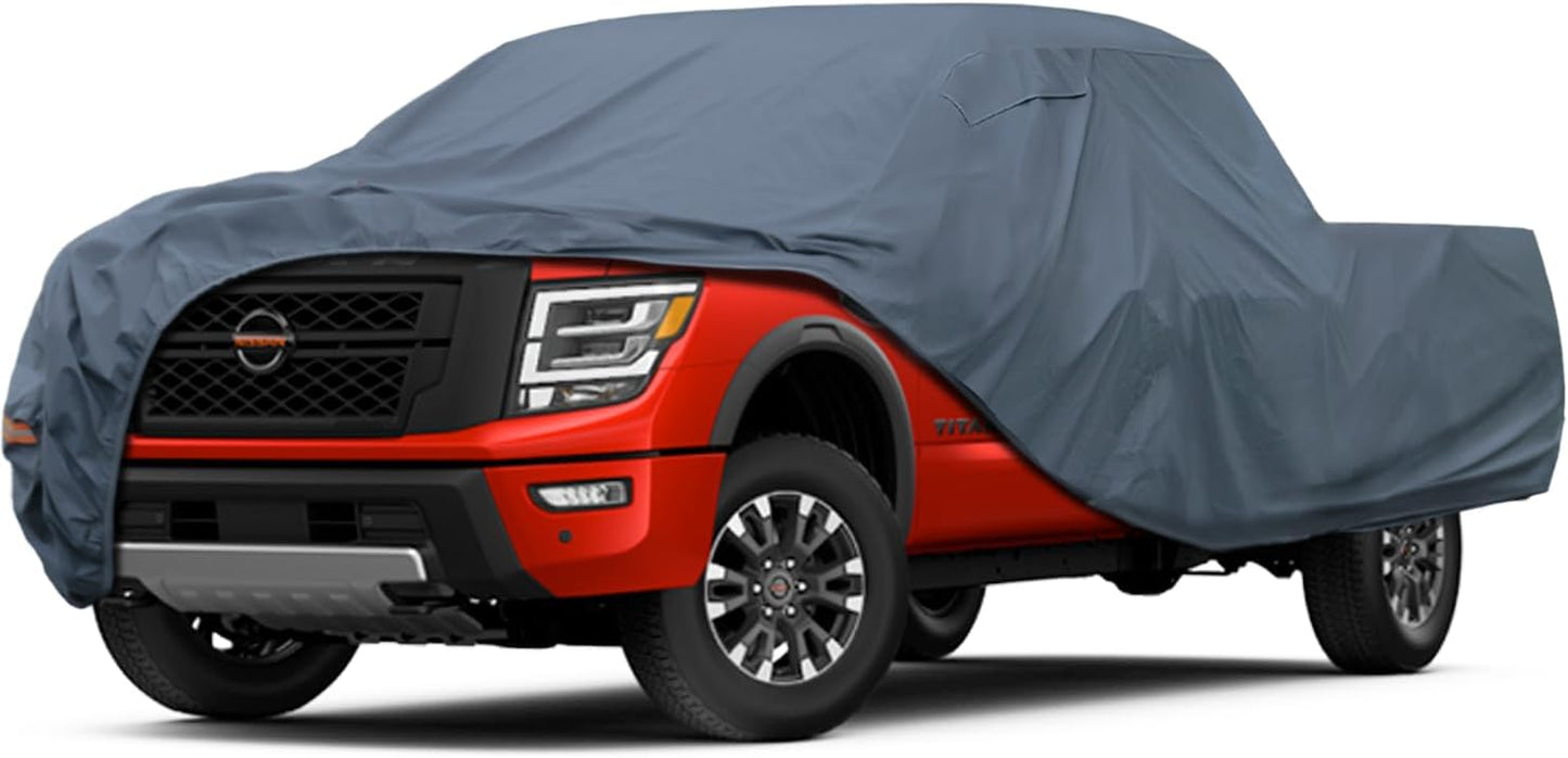 16 Layers Truck Cover Waterproof All Weater - See Vehicle Size Chart - Heavy Duty Outdoor Truck Pickup Cover for Ford F-150 F-250 F-350, Silverado, Nissan Titan. Length up to 242 inch.