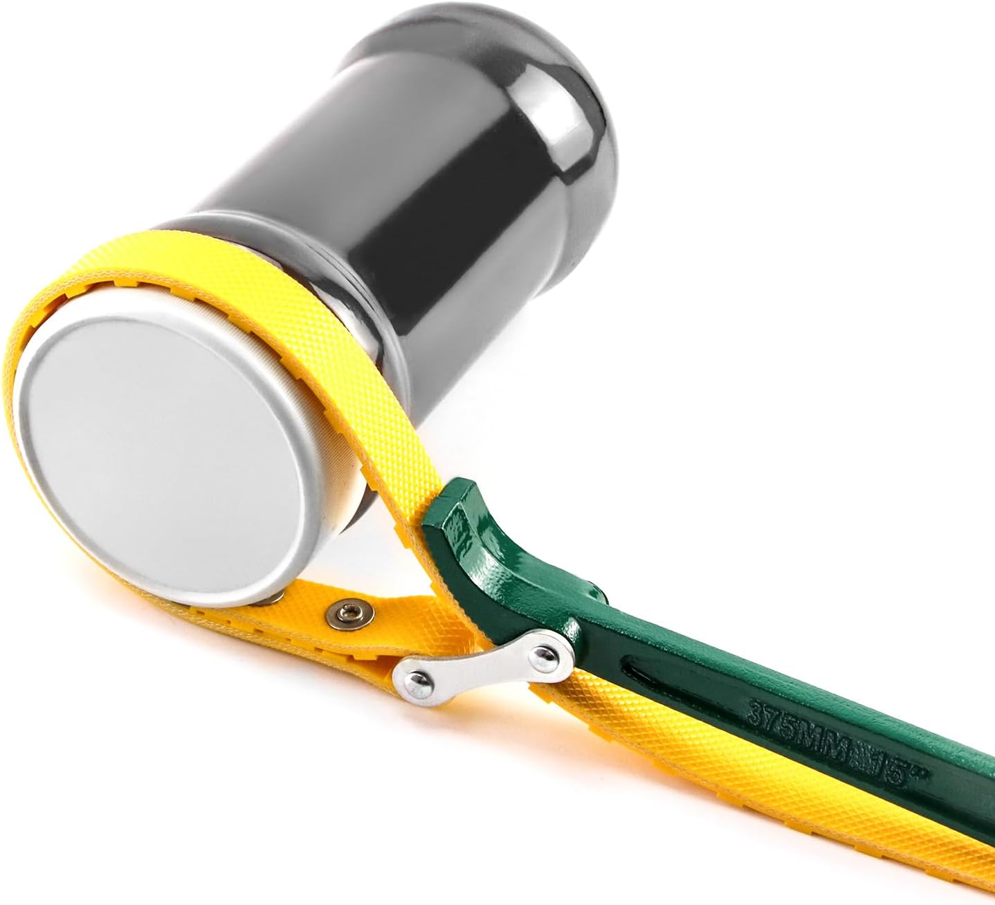 QWORK 15" Belt Strap Wrench, 2 Pack Multi-Purpose Adjustable Strap Oil Filter Strap Opener Wrench