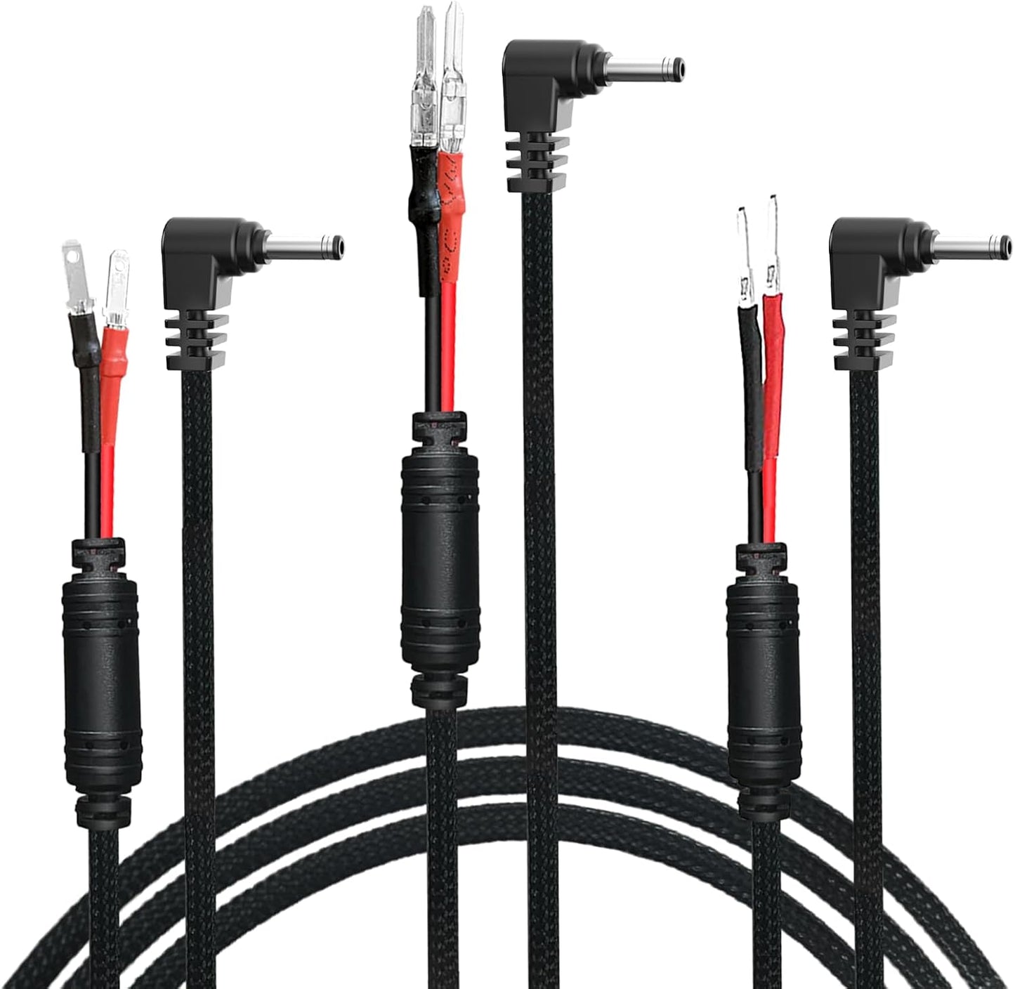 3 Types of DC3.5 Radar Detector Hardwire Power Cord Mirror Wire Plug Tap,with Inline Fuse Holder,Compatible with Cobra Escort Beltronics Uniden Whistler Valentine One Radar Detector (DC3.5-13.6'')