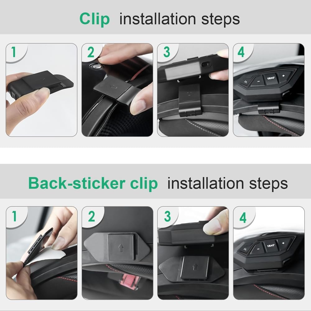 Motorcycle Bluetooth intercom MS20 2000m Helmet Intercom,20 Riders Motorcycle Bluetooth Headset,Universal Bluetooth Helmet Headset,Helmet Communication System FM/Hard &Soft Mic/2Pack