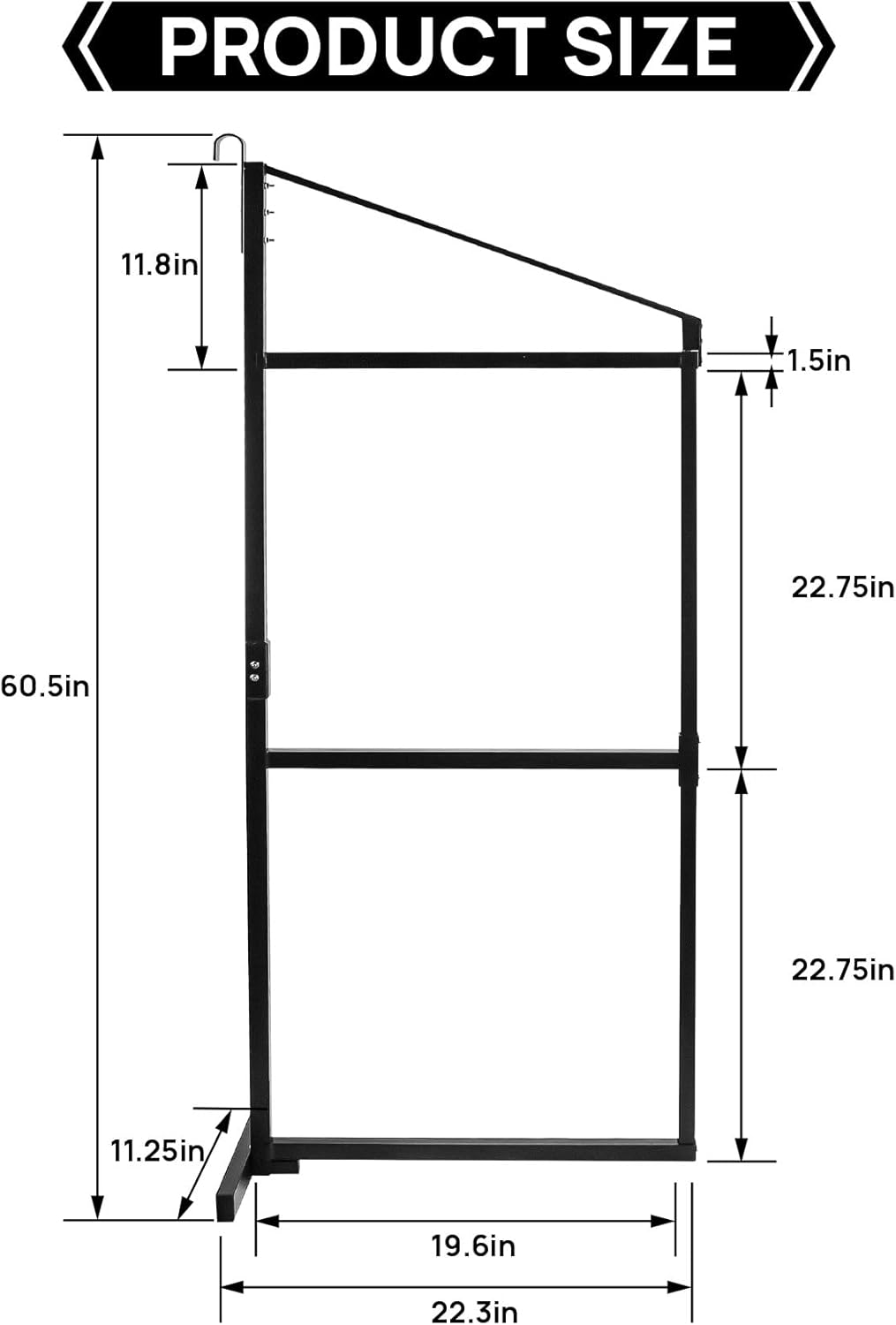 4 Pack Shipping Container Shelving Shelf - 3 Tiers Hanging Bracket Rack With 1100 lbs Capacity - Cargo Storage Accessories (Black, 4PCS-Black)