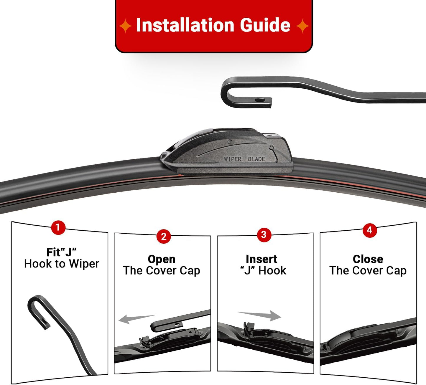 Windshield Wiper Blades Replacement for Toyota Prius 2010 2011 2012 2013 2014 2015 Original Factory Quality Front Rear Wipers Blade Set for My Car - 26" 19" 16" (Pack of 3)