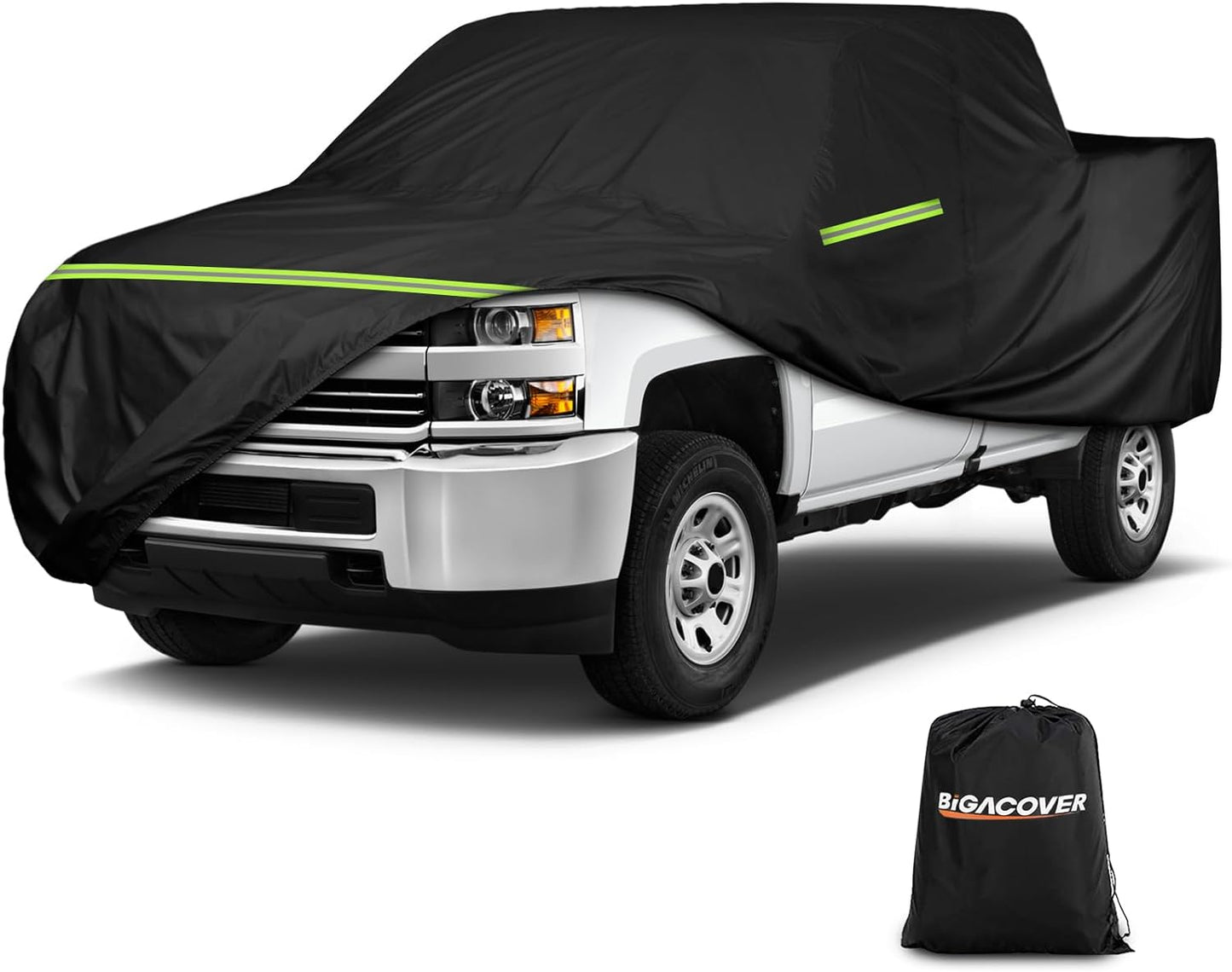for Silverado 2500 3500 HD Crew cab Short Bed 6.6ft Truck Cover, Light Shell Outdoor Car Covers with Zipper Windproof Heavy Duty Protection for 2000-2022 Chevy Silverado 2500 è0HD (UP to 250''L)