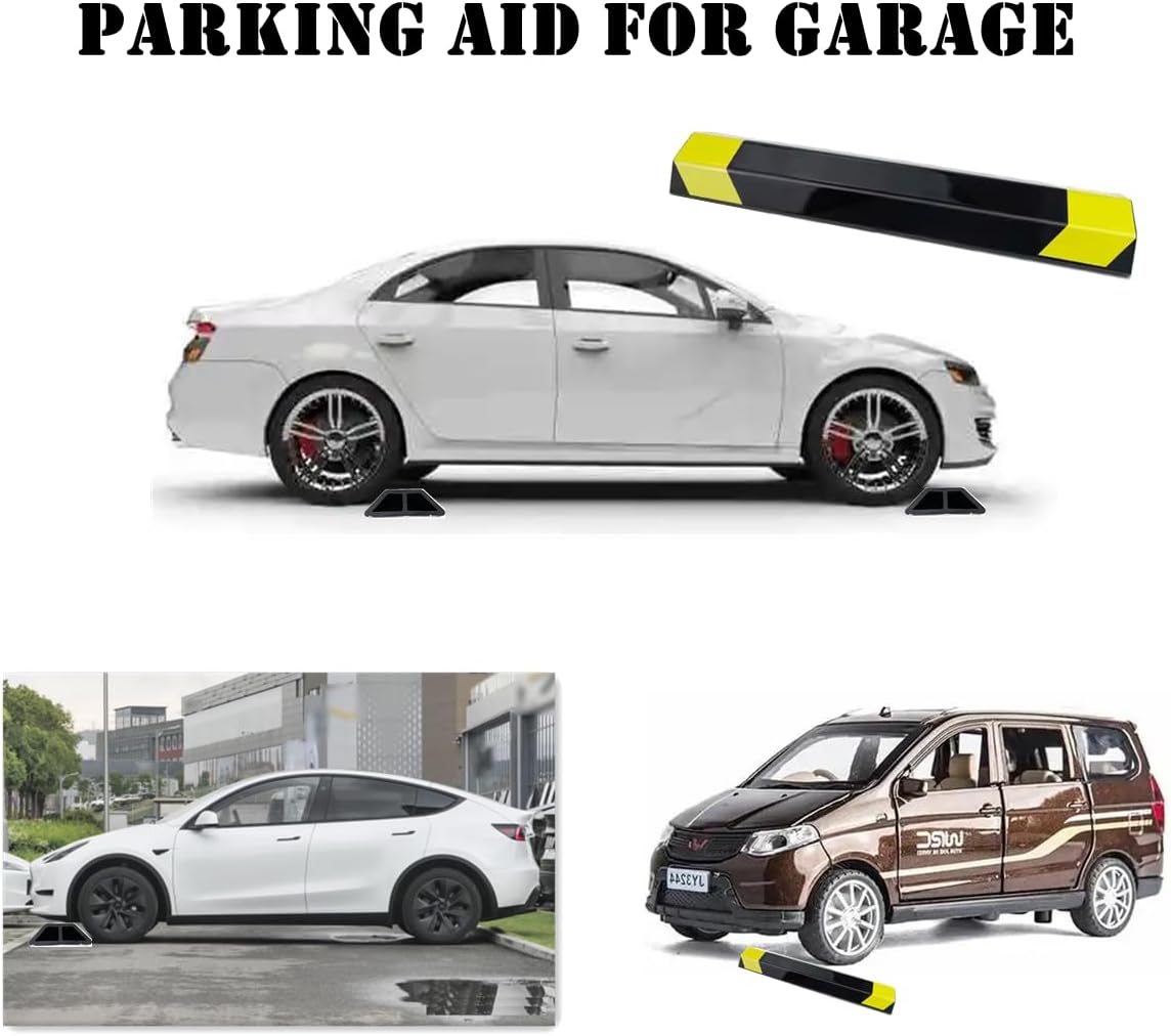 16" Heavy Duty Parking Aid for Garage, Car Parking Stopper for Garage 1 Pack, Parking Aids Protects Car, Parking Stopper Easy to Install (1 Pack 16" L x 1.25H)