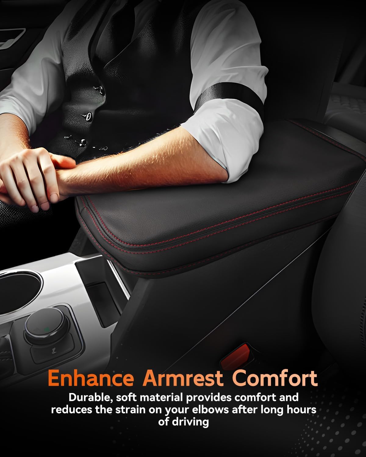 CDEFG for Chevrolet Blazer 2019-2025 Center Console Cover Armrest Box Cover for Chevy Blazer (2LT, 3LT, Premier, RS) 2020 2021 2022 2023 2024 2025 Accessories Console Arm Rest Protector