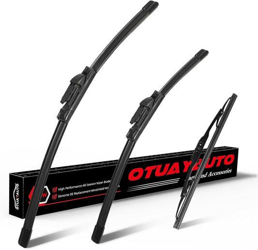 OTUAYAUTO Premium Windshield Wiper Blades - Replacement for Chevy Equinox 10-17, GMC Terrain 10-17, All-Weather Performance, Front and Rear Wiper Blades, Top Lock - 24"+17"+13" (Pack of 3)