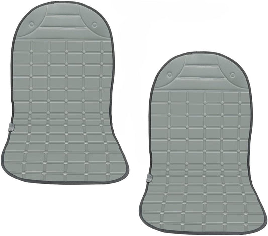 2 Pack Winter Seat Cushion - Portable Comfortable Fiber Seat Cover with Adjustable Buckle for Full Back and Seat (Gray)
