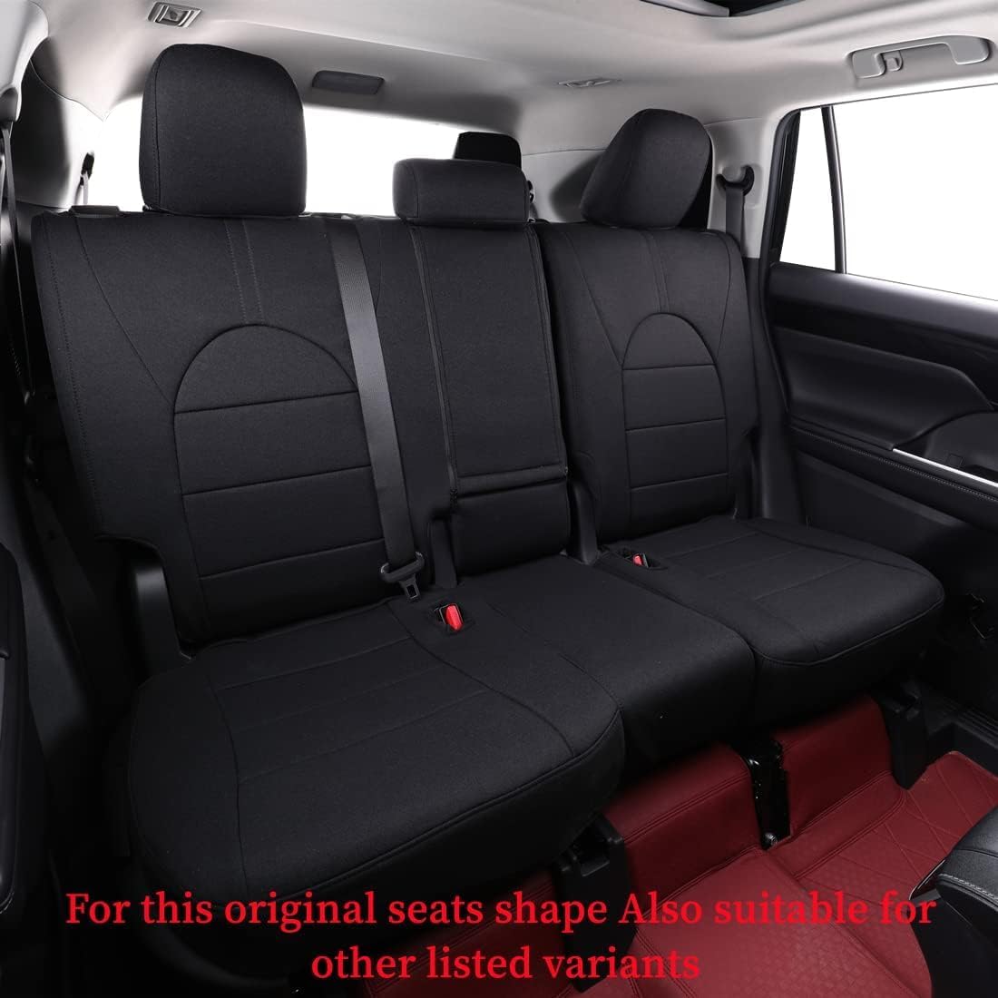 coverdream Custom Fit Camry Car Seat Covers for 2025 Toyota Camry XLE,XSE,Full Coverage Polyester Seat Protector(Full Set,Black)