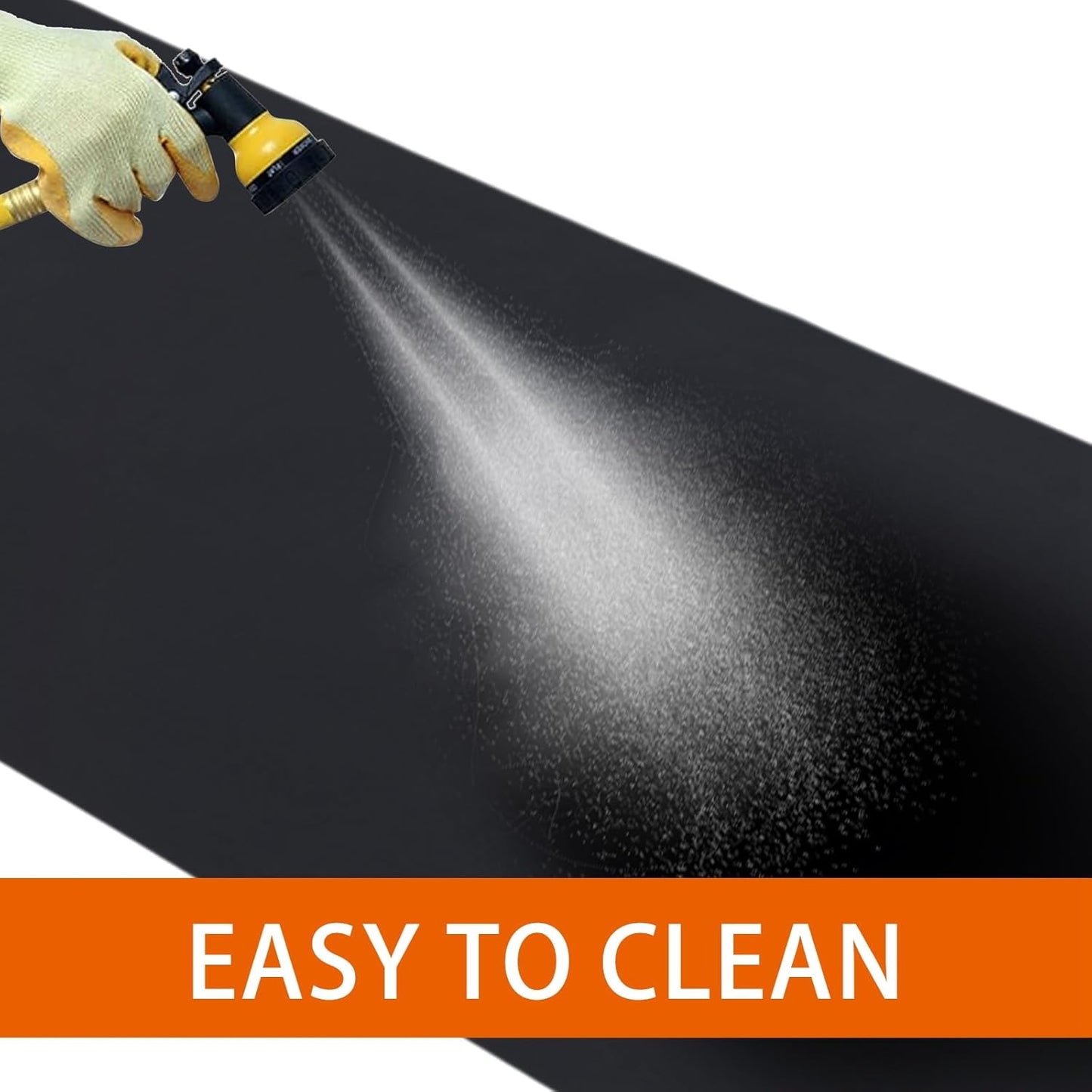 Motorcycle Mat 98 x 31 Inch Garage Floor Rug Washable Parking Mats for Garage Floors Non Slip Oil Absorbent Pad Rubber Backing Layer Protects Floor from Spills Drips Stains(Stripe Style)