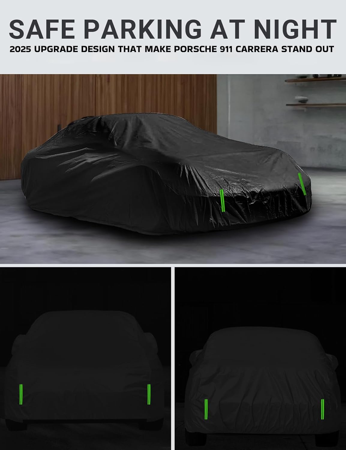 Proadsy 2025 Upgrade Car Cover for Porsche 911 Carrera (996/997 Series) 1998-2024 2025, Windproof All Weather Waterproof Sun Rain UV Dust Snow Protection Full Outdoor Indoor Exterior Car Covers