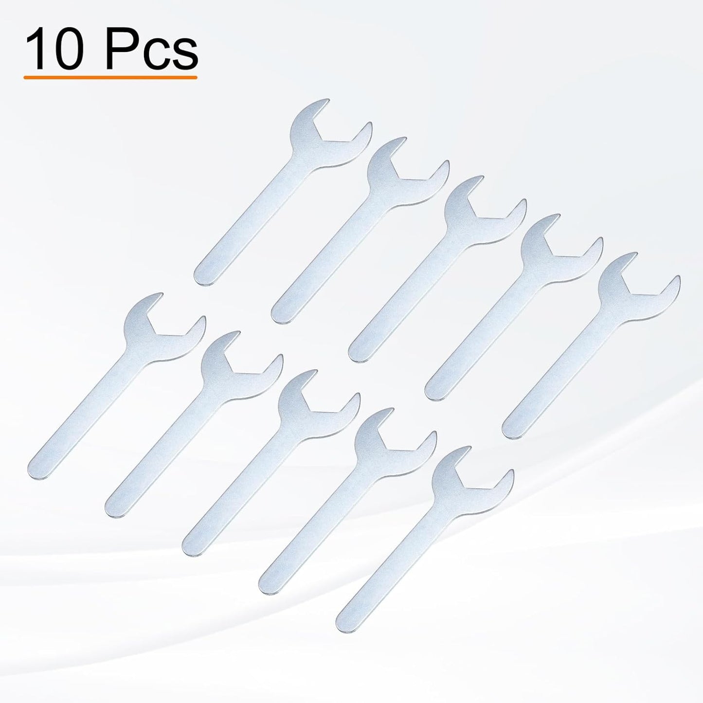 HARFINGTON 10pcs Small Wrench 24x115x2.8mm Metric U-Shaped Single Open Ended Spanner Super Thin Flat Head Galvanizing Wrench for Automotive Repair Furniture Assembly
