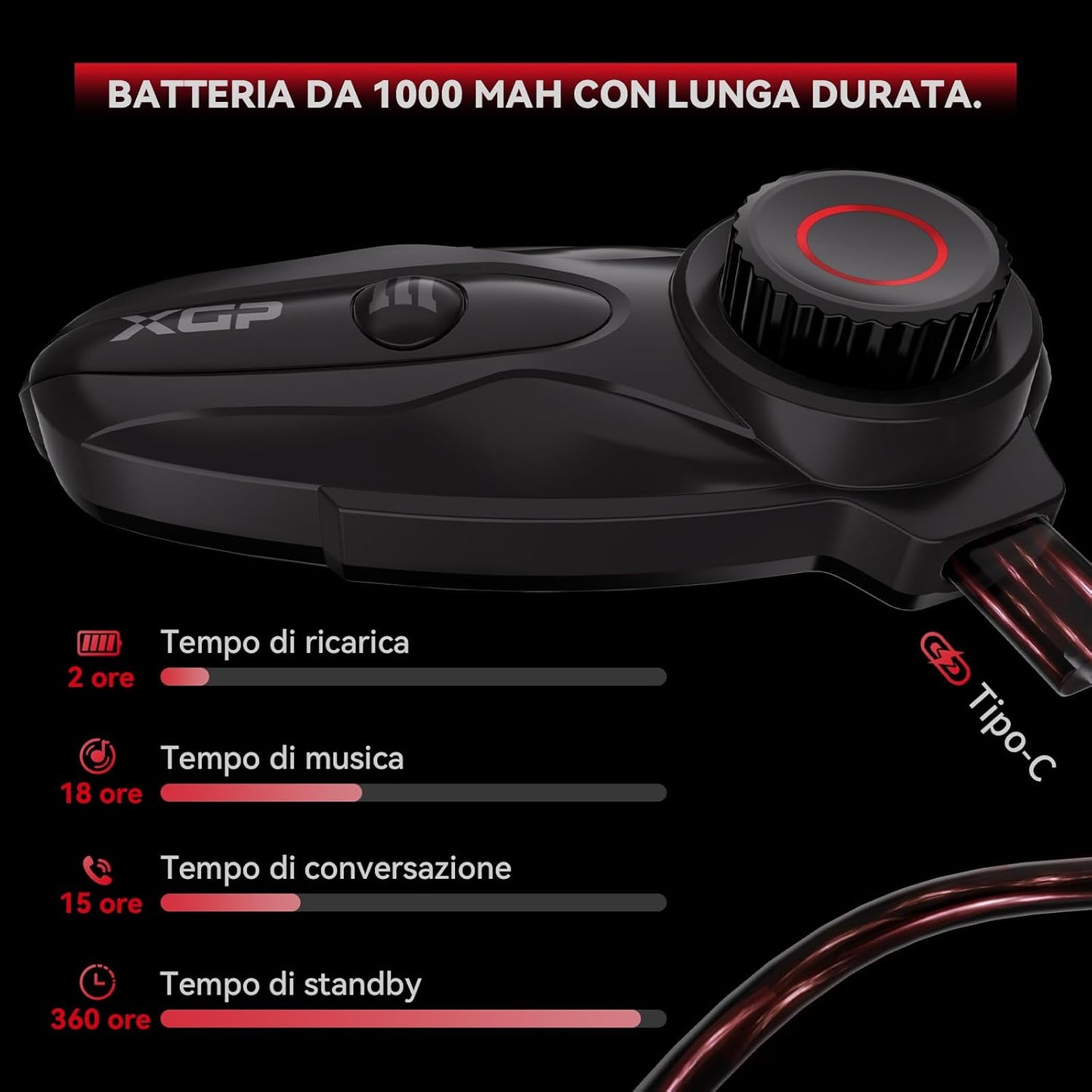 X10 10 Riders Group Mesh Motorcycle Intercom, 3000m Motorcycle Bluetooth Headset V5.3 with Audio Multitasking/Music Sharing, Helmet Communication Systems for ATV/Snowmobile/Ski,1 Pack