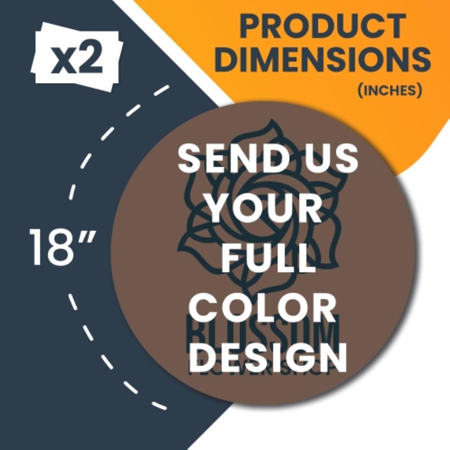 Magnet Me Up Customizable and Personalized Automotive Magnet Decals (18" Round)