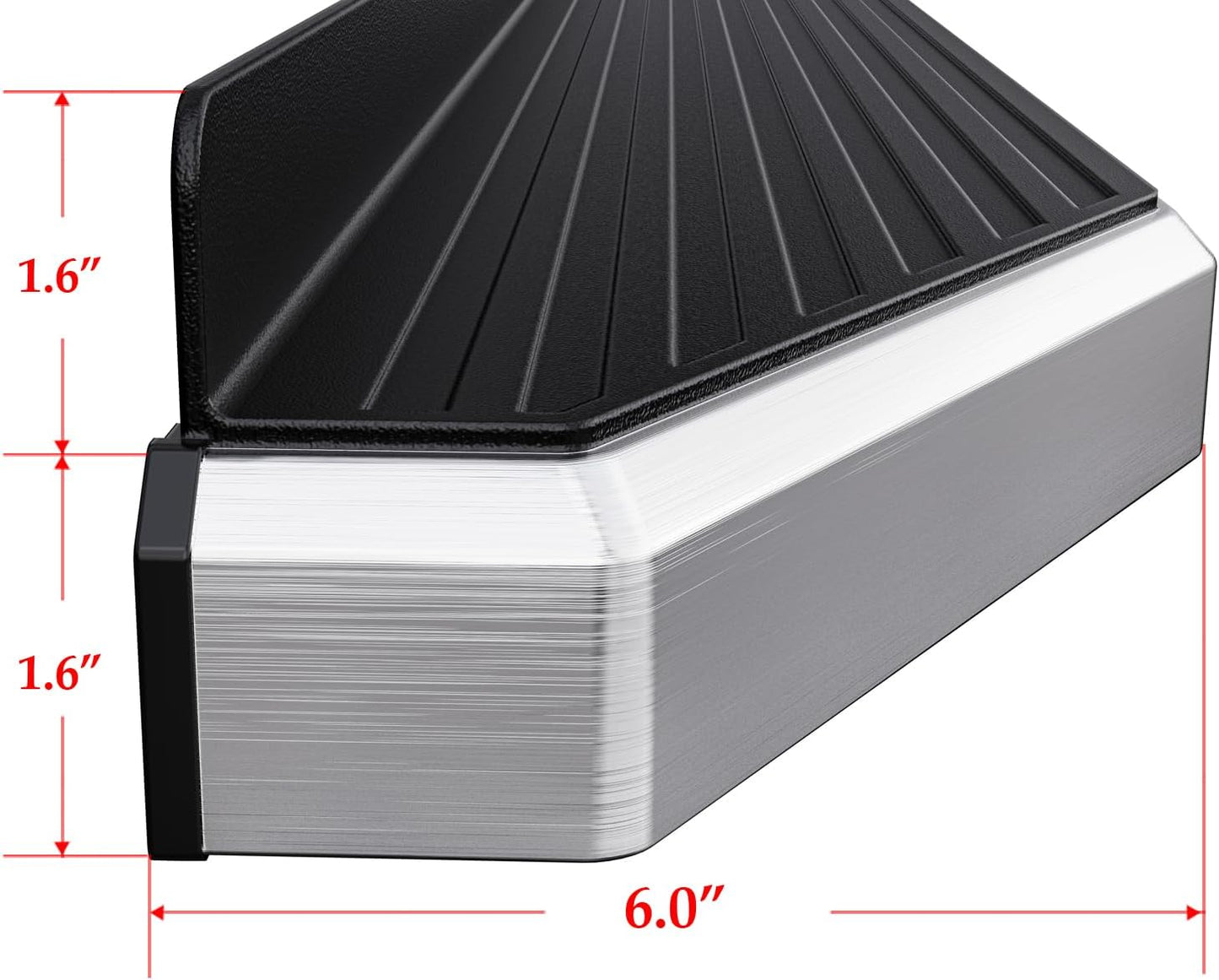 APS Polished Running Boards Style Compatible with Ford F250 F350 Super Duty 1999-2016 Regular Cab (Side Steps Side Bars) 6in Wide 304 Stainless Steel