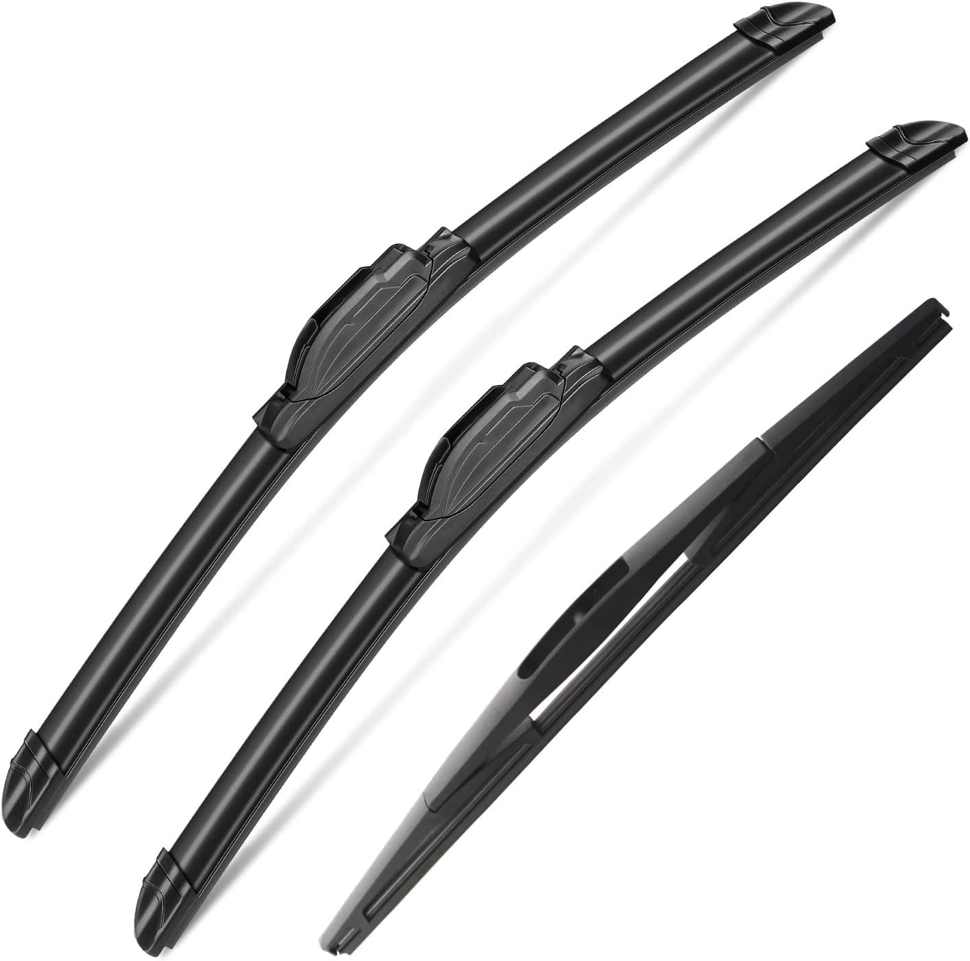 3 Wipers Set for Jeep Wrangler JL 2018 2019 2020 2021 2022 2023, Original Equipment Replacement Windshield Wiper Blades for My Car- 16+16" with 12 Inch Rear Wiper Blades(Pack of 3) J- HOOK