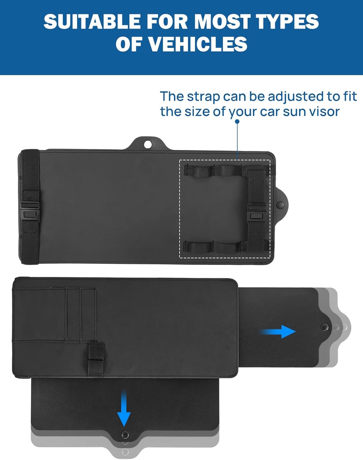 JOYTUTUS Car Sun Visor Extender, Sun Visor for Car Protects from Anti-Glare, UV Rays, Universal Fit, Practical