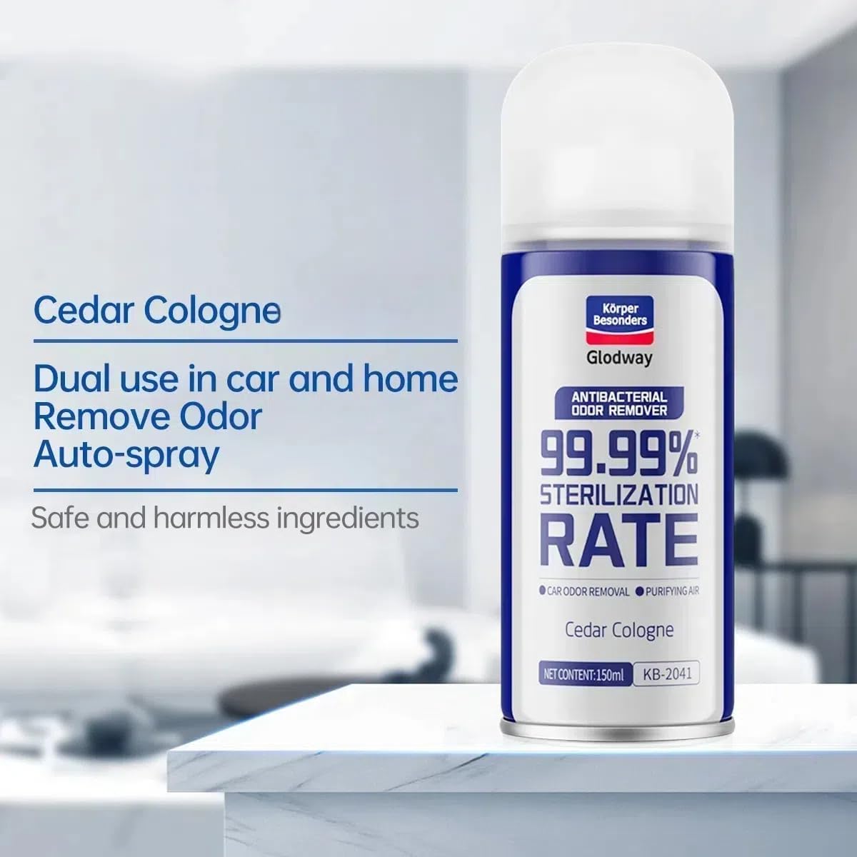 Glodway Whole Car Air Refresher Spray,Odor Eliminator Eliminates Strong Vehicle Odors,Cologne Scent-6 Ounce Spray Bottle (Plack of 3)