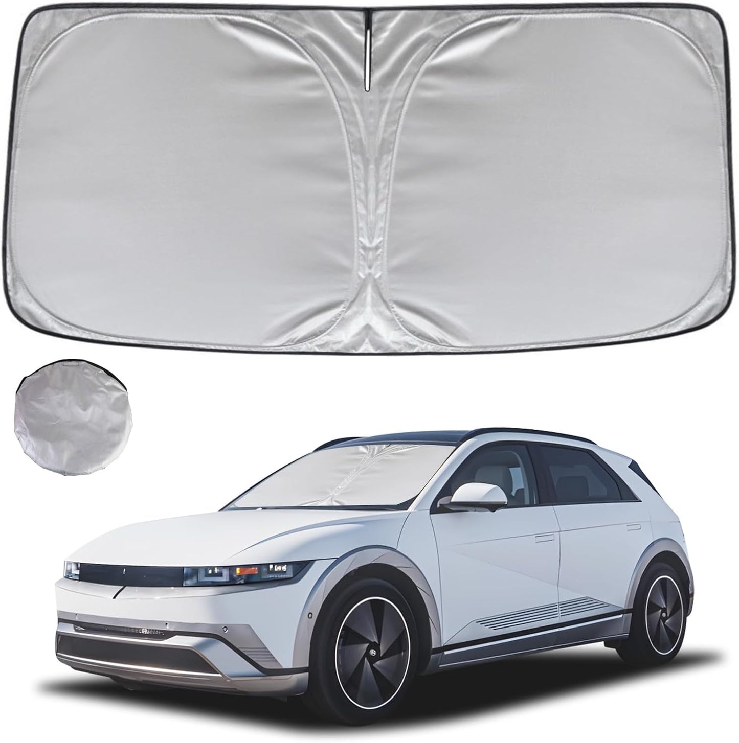 KAYZT Windshield Sun Shade for 2022-2025 Hyun-dai Ioniq 5 Foldable Sunshade Front Window Custom Fit Car Accessories