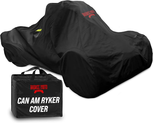 Badass Moto Can Am Ryker Cover Fits 600/900 Rally Sport Trike Three Wheeler. Heavy Duty. Won't Wimp Out. Fits Can-Am Ryker Motorcycle Accessories Waterproof Outdoor Storage