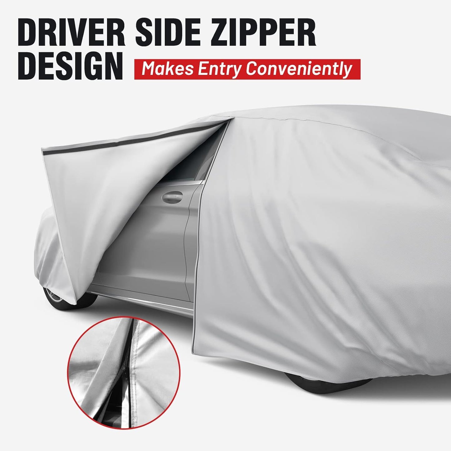 Favoto Sedan Car Cover Waterproof - Custom Fit for Toyota Corolla (1996-2024) All Weather for Automobiles Outdoor with Reflective Stripe Snow Sun Dust UV Protection Full Exterior Cover