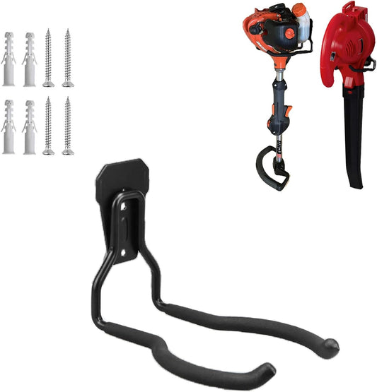 Garden Power Tool Hanger, Garage Wall Hooks, Weedeater Rack, String Trimmer Hanger, Utility Hooks for Garage Tool Organizers and Storage - Black-1 Pcs