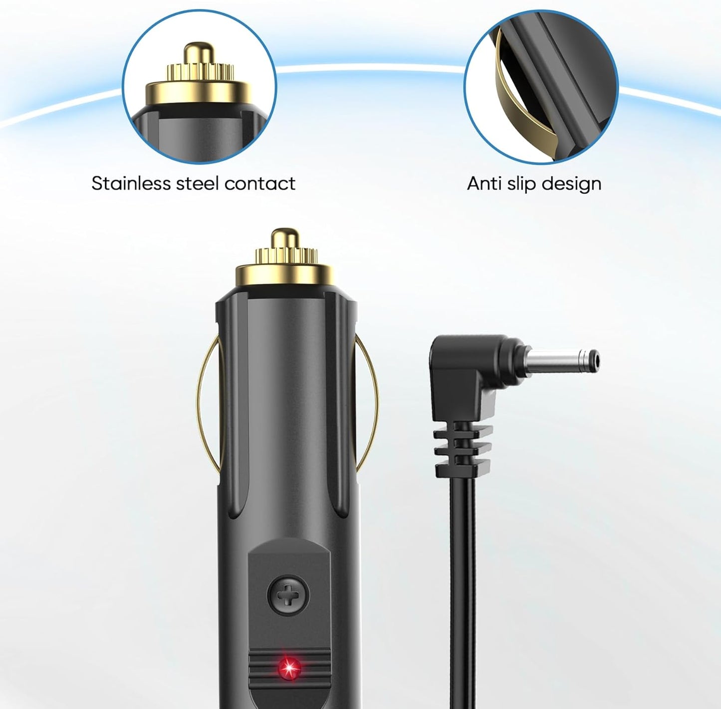 Radar Detector Power Cord Compatible with Cobr RAD 350 380 450 480i 700i XRS9370 XRS955 XRS5300 XRS7700 Radar Laser Detector, Radar Detector Power Cable with DC3.5 Interface 6.5ft