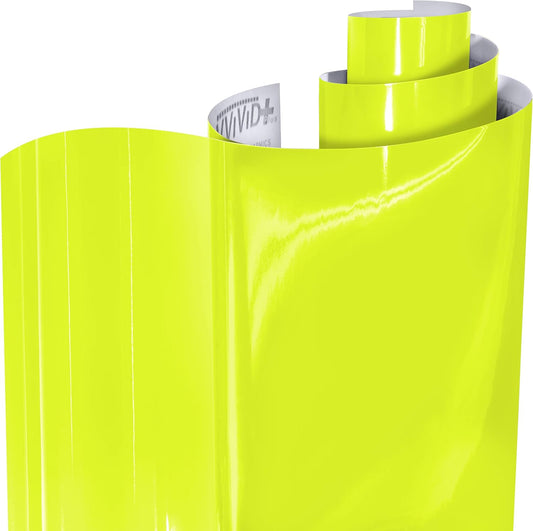 VViViD Air-Tint Headlight/Tail Light Window Tint (12" X 48", Bright Neon Yellow)