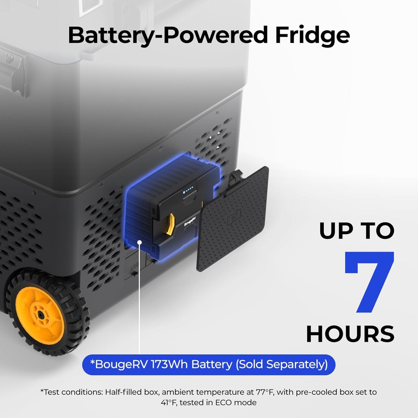 BougeRV 12 Volt Car Refrigerator, CRD2 61 Quart Portable Fridge Freezer with APP Control, -4℉ to 68℉ Dual Zone Compressor Electric Cooler 12/24V DC, 110~240V AC for Overlanding, Camping, RV, Truck