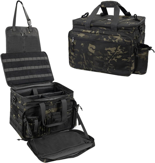 Patrol Bag Law Enforcement, Police Gear Car Front Seat Vehicle Organizer Bags with MOLLE System (Camo)