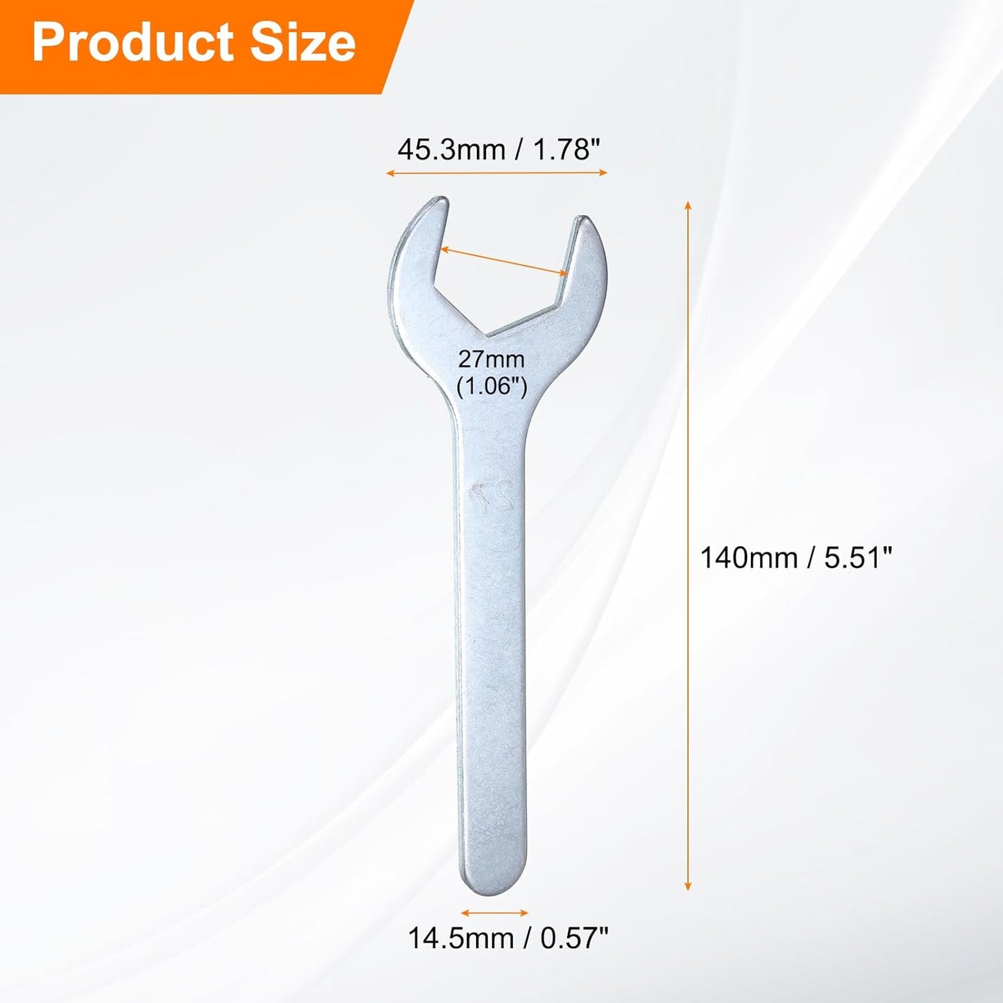 HARFINGTON 10pcs Small Wrench 27x140x2.6mm Metric U-Shaped Single Open Ended Spanner Super Thin Flat Head Galvanizing Wrench for Automotive Repair Furniture Assembly