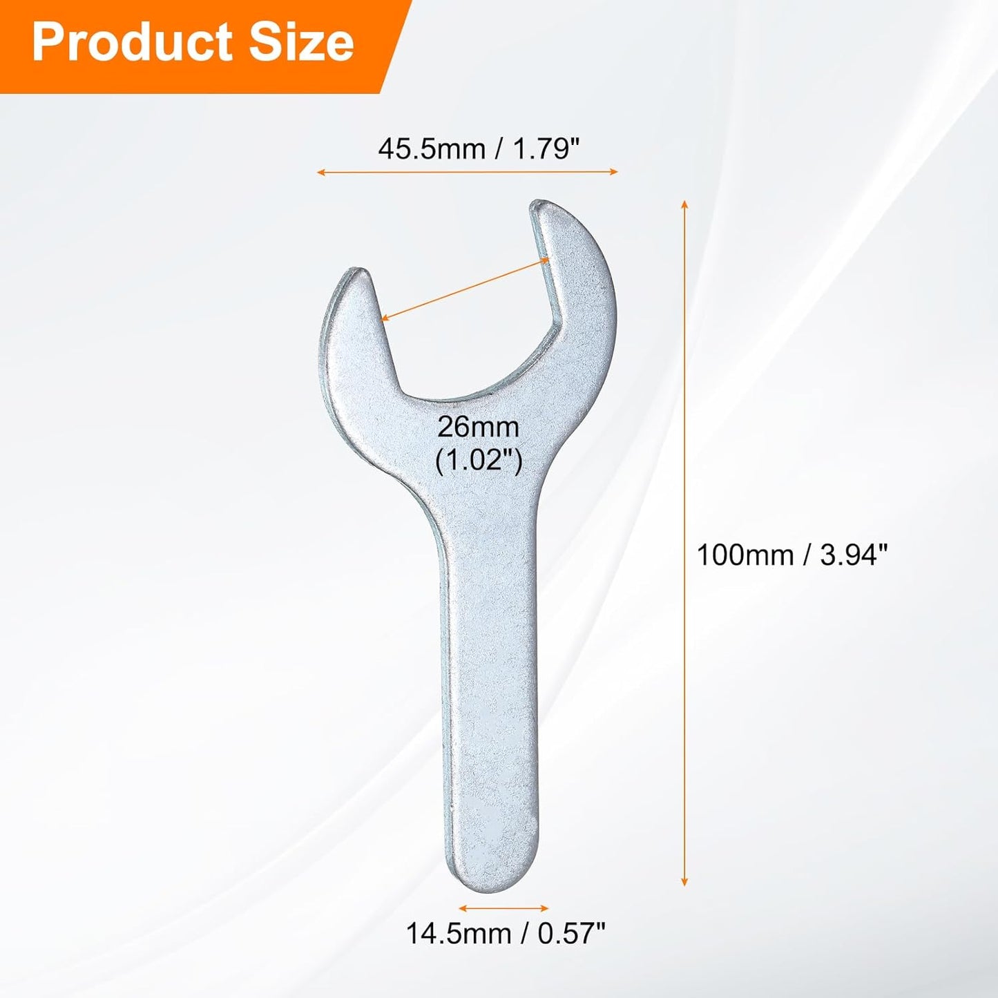 HARFINGTON 10pcs Small Wrench Open End Wrench 26x100x2.8mm Metric U-Shaped Single Open Ended Spanner Super Thin Small Flat Head Galvanizing Wrench for Automotive Repair Furniture Assembly