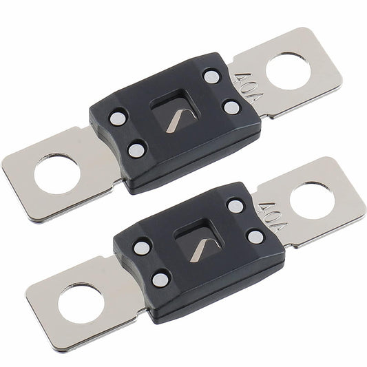 40A MEGA High Current Fuse - 40 Amp Bolt-on Fuse for Cars, Trucks, Construction Vehicles, Buses, Caravans (2 Pcs)