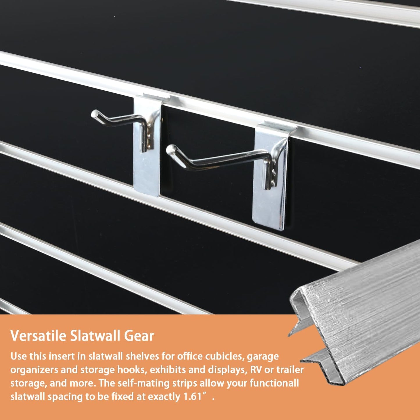 48"-Slatwall Panels Aluminum Slatwall Inserts-15Pcs