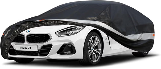 10 Layers Car Cover Custom Fit for BMW Z4 E85, E89, G29 (2009-2025), Waterproof All Weather for Automobiles, Outdoor Full Cover Sun Dust Rain Protection with Cotton. Black