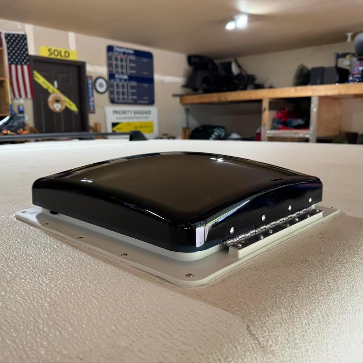 12V RV Roof Fan Vent 14'' 10 Speed Reversible Manual Lift (NO REMOTE)