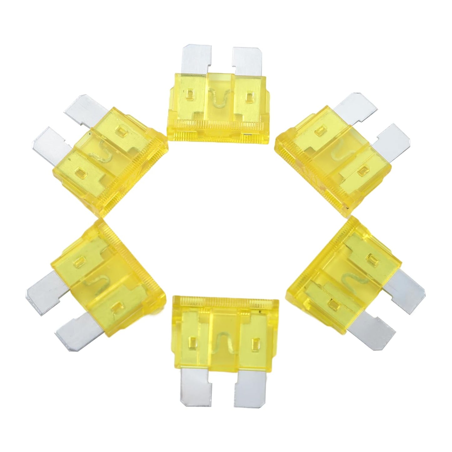 100 Pack Auto Fuses 20 AMP ATC/ATO Standard Regular Fuse Blade 20A Car Truck Boat Marine RV