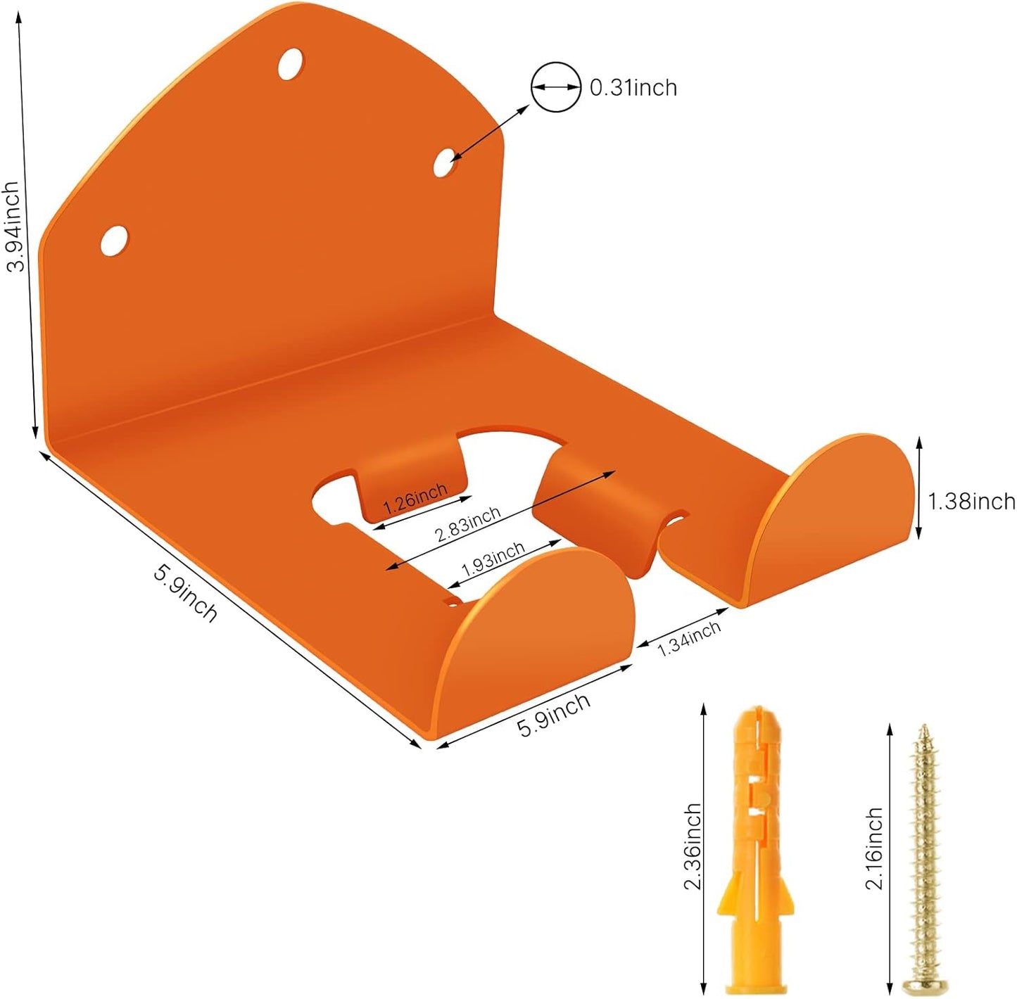 Garage Organizer - Power Tool Hanger for Grass Trimmer, Hedge Trimmer, Garden Tools, 2 Pack