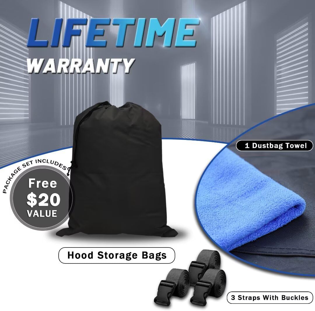 Nissan Frontier Truck Cover Custom Fit 1998-2020 King Cab/Crew Cab SB (4.6'-6.2') with Door Zipper, 12 Layers Full Exterior Pickup Truck Cover Waterproof All Weather,Wind Dust Sun and UV Protection.