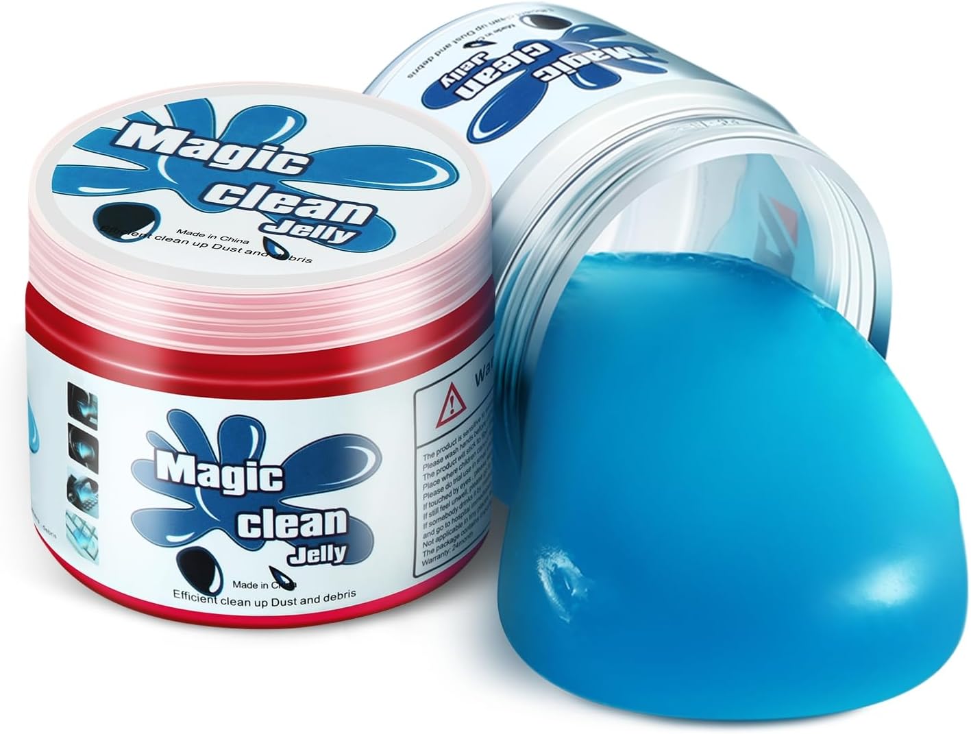 DNA MOTORING 2 Pack Car Cleaning Gels Auto Detailing Tools Cleaning Putty Car Interior Cleaner, Car Jelly Cleaner, Keyboard Cleaner, Car Cleaning Supplies Car Gifts for Men Women,Blue+Red, TOOLS-00147