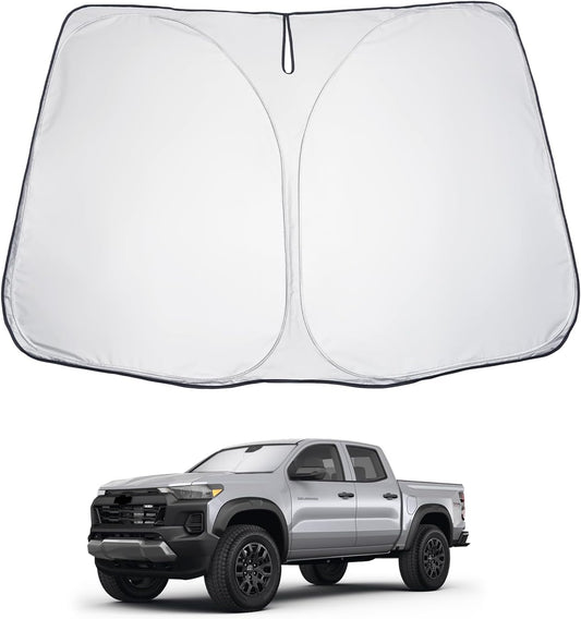 LUWU for 2024 2025 Chevy Colorado Windshield Sun Shade 2024 2025 Colorado Windshield Sunshades 2024 2025 Chevy Colorado Accessories Sunshade Cover Block UV Ray Front Window Sunshade