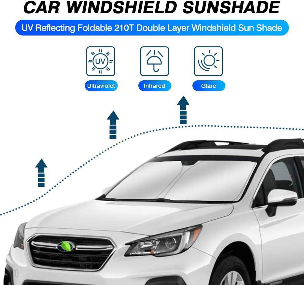KUST Windshield Sun Shade for 2015 2016 2017 2018 2019 Subaru Outback Wagon Sunshade Window Sun Visor Protector Foldable Blocks UV Rays Keep Your Car Cooler