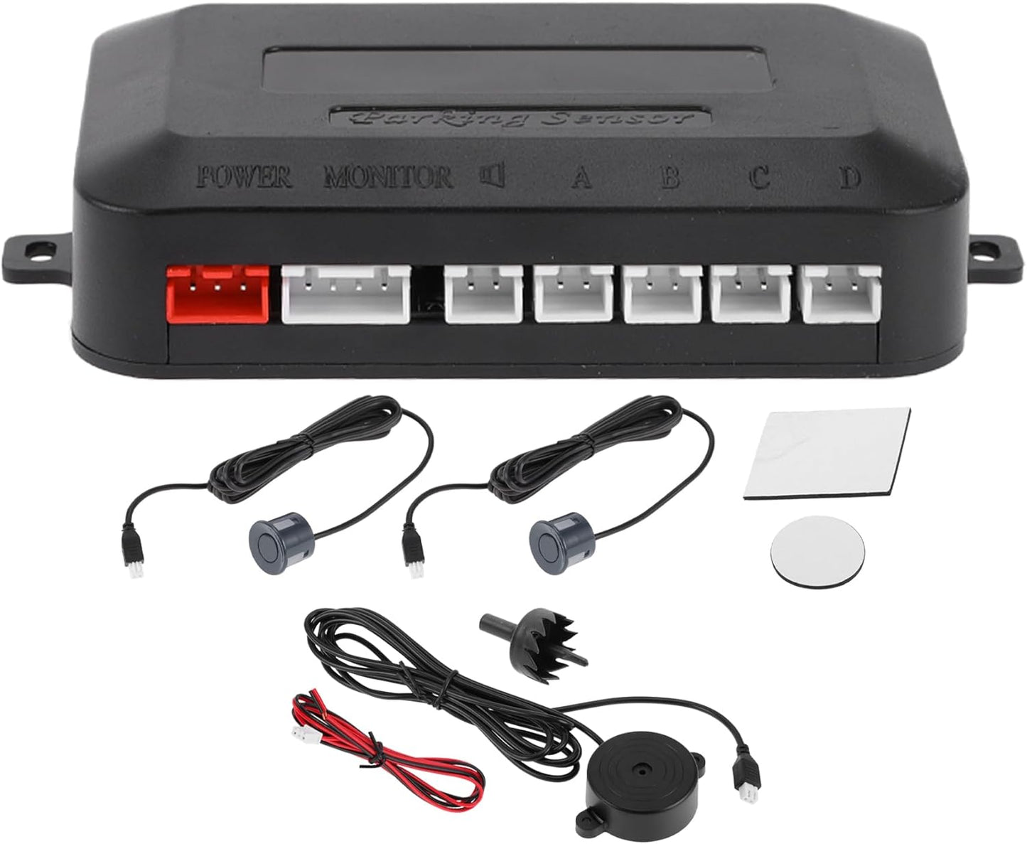 Motoforti Universal Car Auto Vehicle Reverse Backup Radar System Reverse Parking Sensors Alarm Buzzer Reminder Distance Detection Gray 2 Parking Sensors