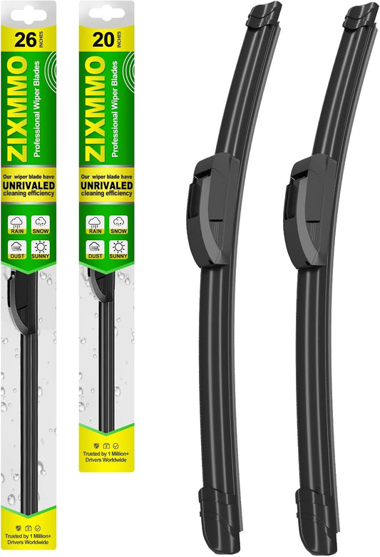 QUALITY 26in + 20in Premium All-Season Windshield Wiper Blades for Original Equipment Replacement(Set of 2)